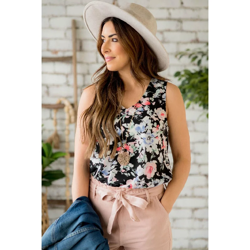 Soft Comfort Large Floral Print Tank