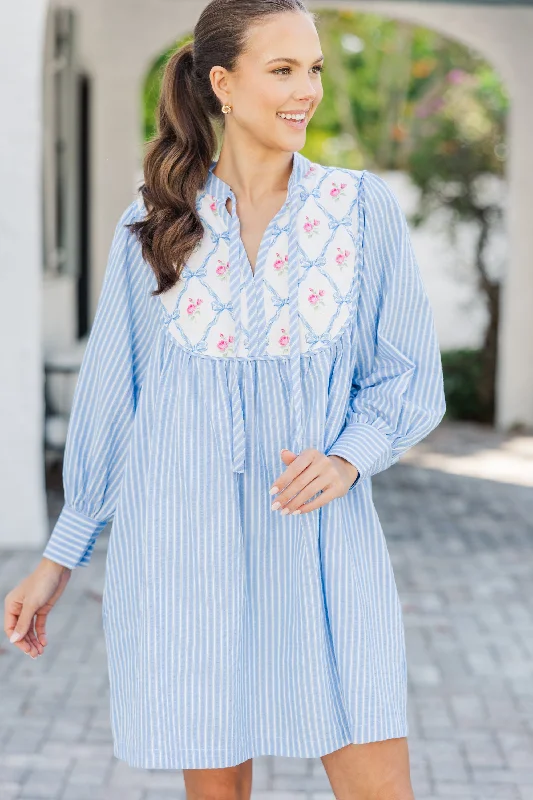 Soft Textures Let's See Blue Striped Dress