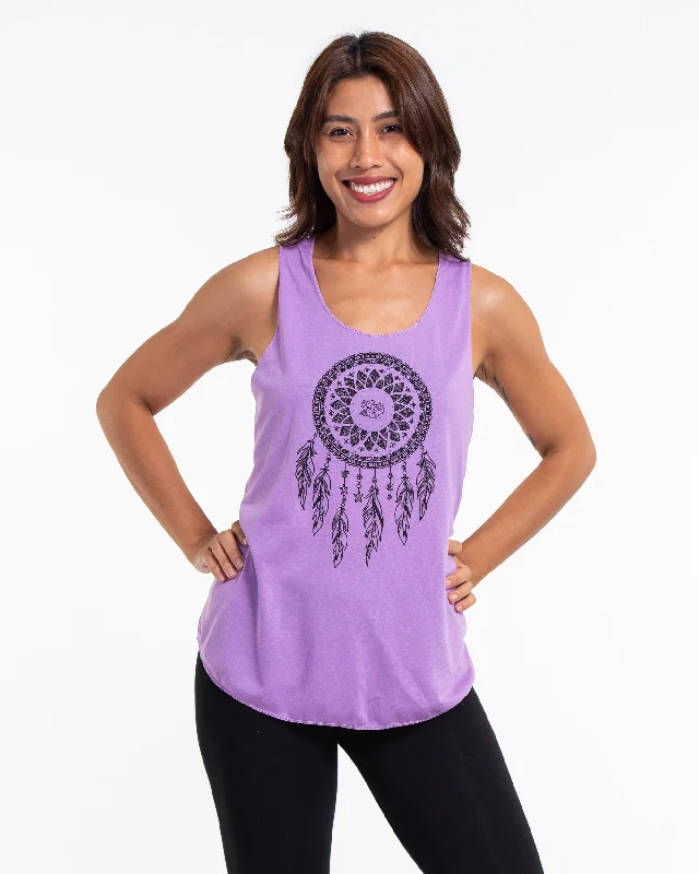 Everyday Style Womens Dreamcatcher Tank Top in Violet