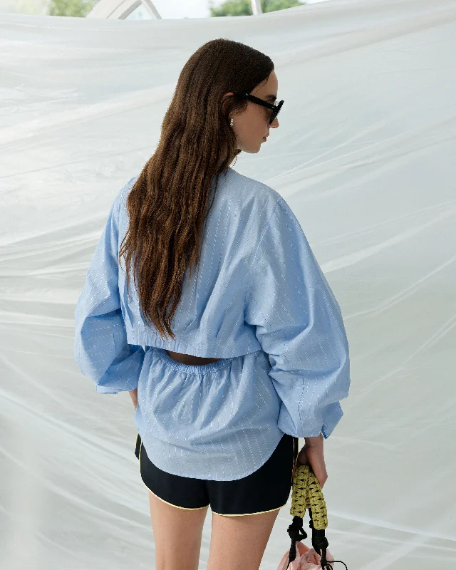 Cozy Fashion Annesy Stripe Cut Out Shirt