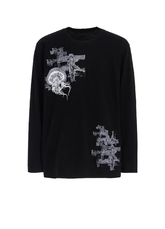 Relaxed Fashion "JELLYFISH" GRAPHIC LONG-SLEEVED T-SHIRT