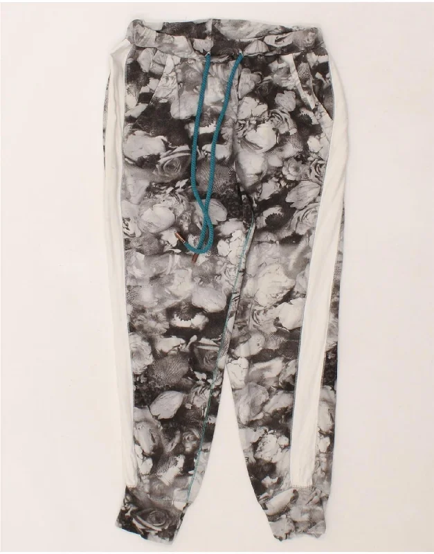 Layered Style PAUL SMITH Womens Tracksuit Trousers Joggers UK 10 Small  Grey Floral