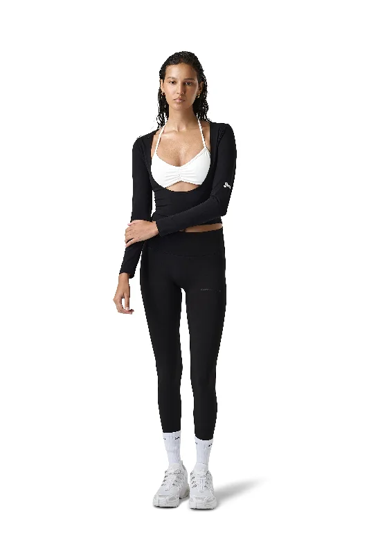Comfy Chic Wear Scoop Layered Active Top in Jet