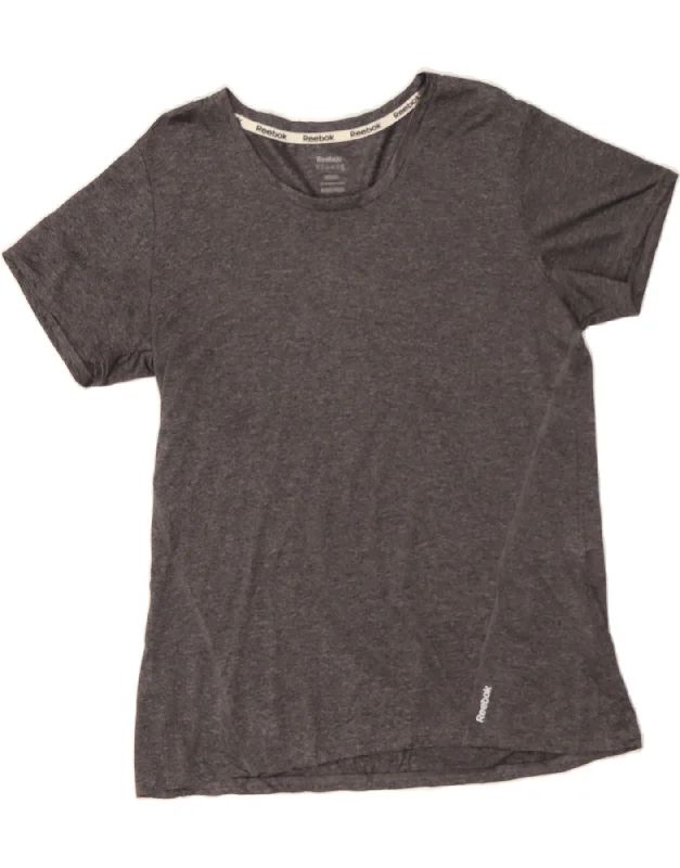 Comfy Pants REEBOK Womens T-Shirt Top UK 18 XL Grey Polyamide