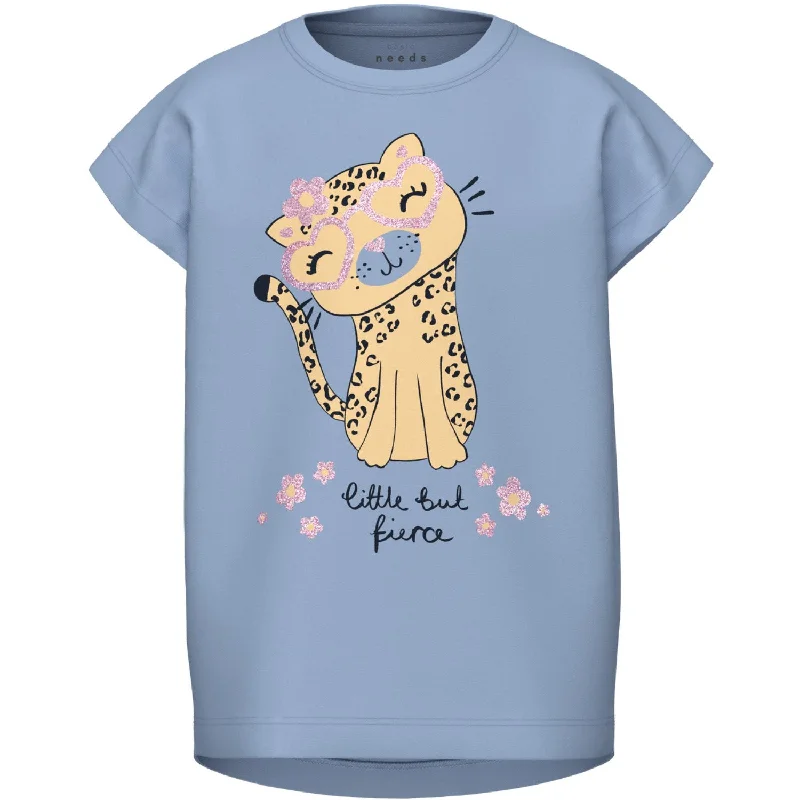 Timeless Style Name It Chambray Blue Little But Fierce Violet T-Shirt