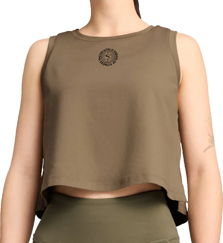 Soft Knitwear Puma X HYROX Cloudspun Womens Training Vest Tank Top - Green