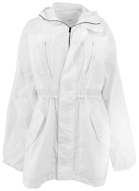 Stylish Ease Wardrobe.NYC Beach Parka in White