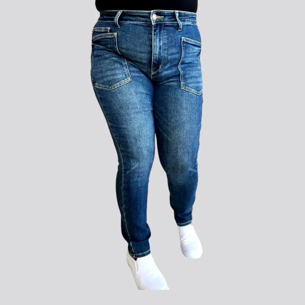 Smart Comfort Wear Casual women's stonewashed jeans
