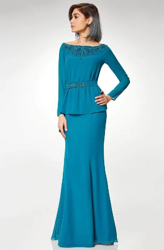 Cozy Chic Wear Clarisse M6538 - Long Sleeve Chiffon Formal Dress