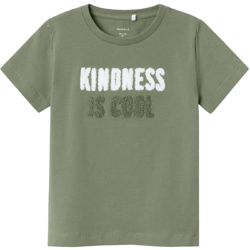 Versatile Casuals Name It Oil Green Heloop T-Shirt