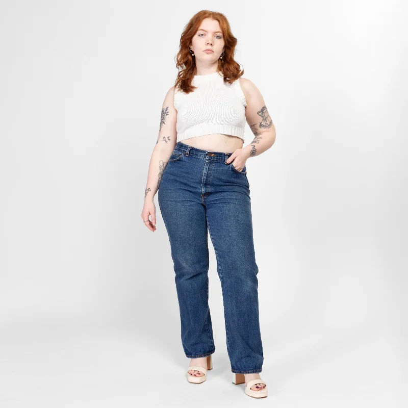 Urban Comfort Lrg-XL 70s Chic By H.I.S. High Waisted Western Yoke Jeans 34”