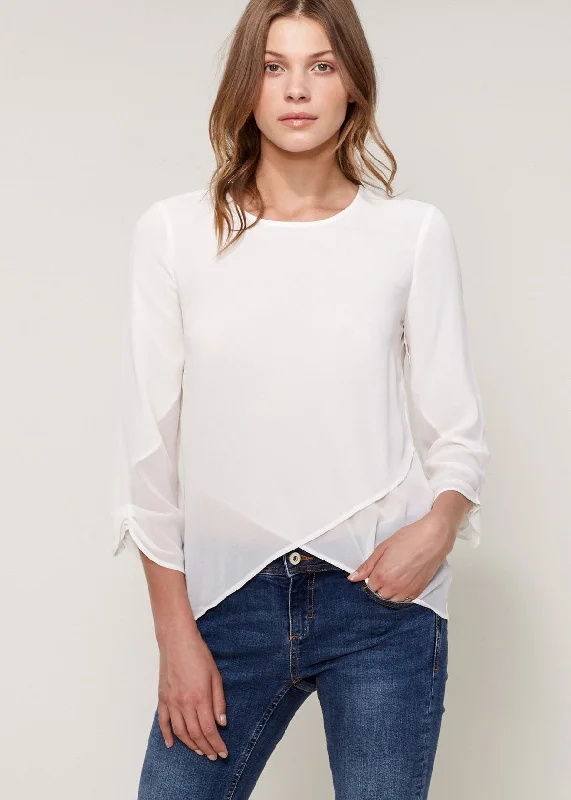Smart Comfort Wear Women's Cross Hem Blouse