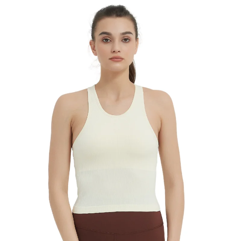 Relaxed Fashion Racerback Tank Beige