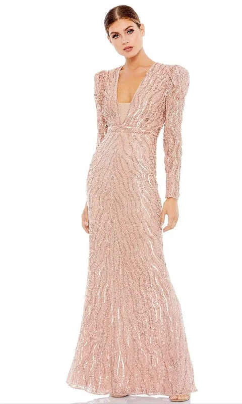 Relaxed Fashion Mac Duggal - 93574 Leg Of Mutton Beaded Dress
