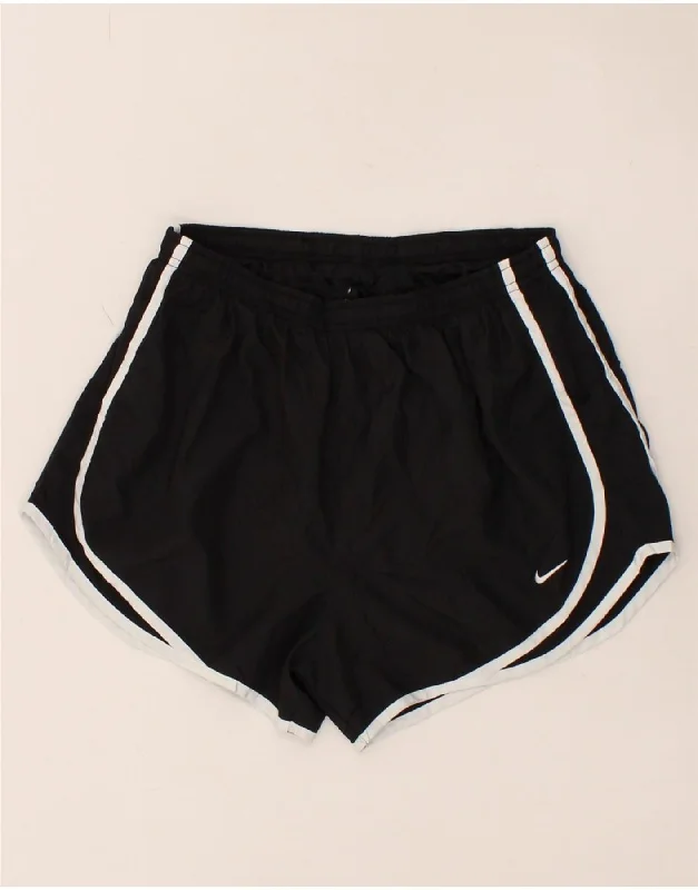 Sporty Wear NIKE Womens Dri Fit Sport Shorts UK 12 Medium Black Polyester