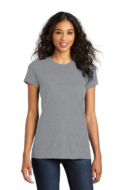 Soft Style District Womens The Concert Short Sleeve Crewneck T-Shirt - Heather Grey