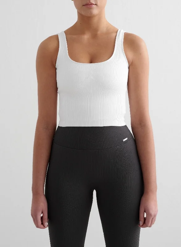Cozy Sweaters White Ribbed Seamless Shaping Bralette