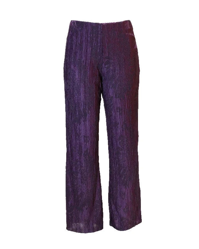 Warm Wear Purple Wide Trouser