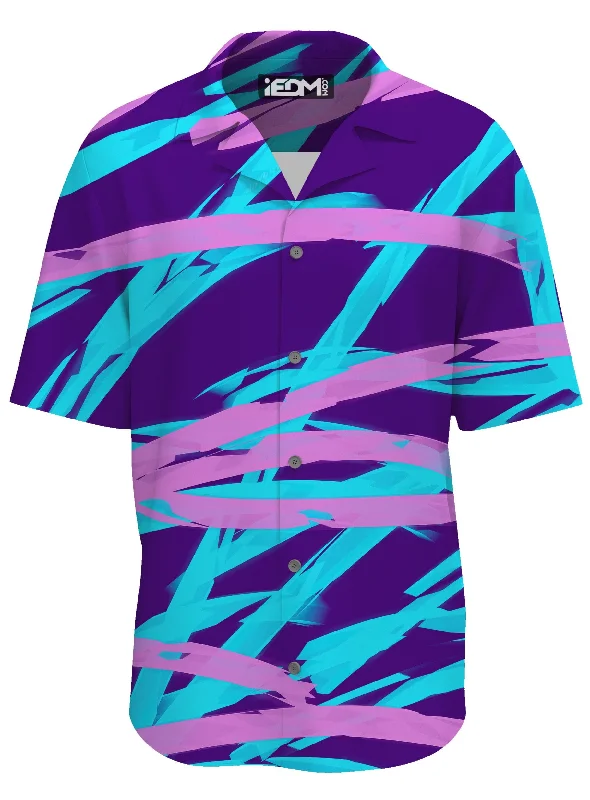 Comfortable Jackets Purple and Blue Rave Abstract Lounge Shirt