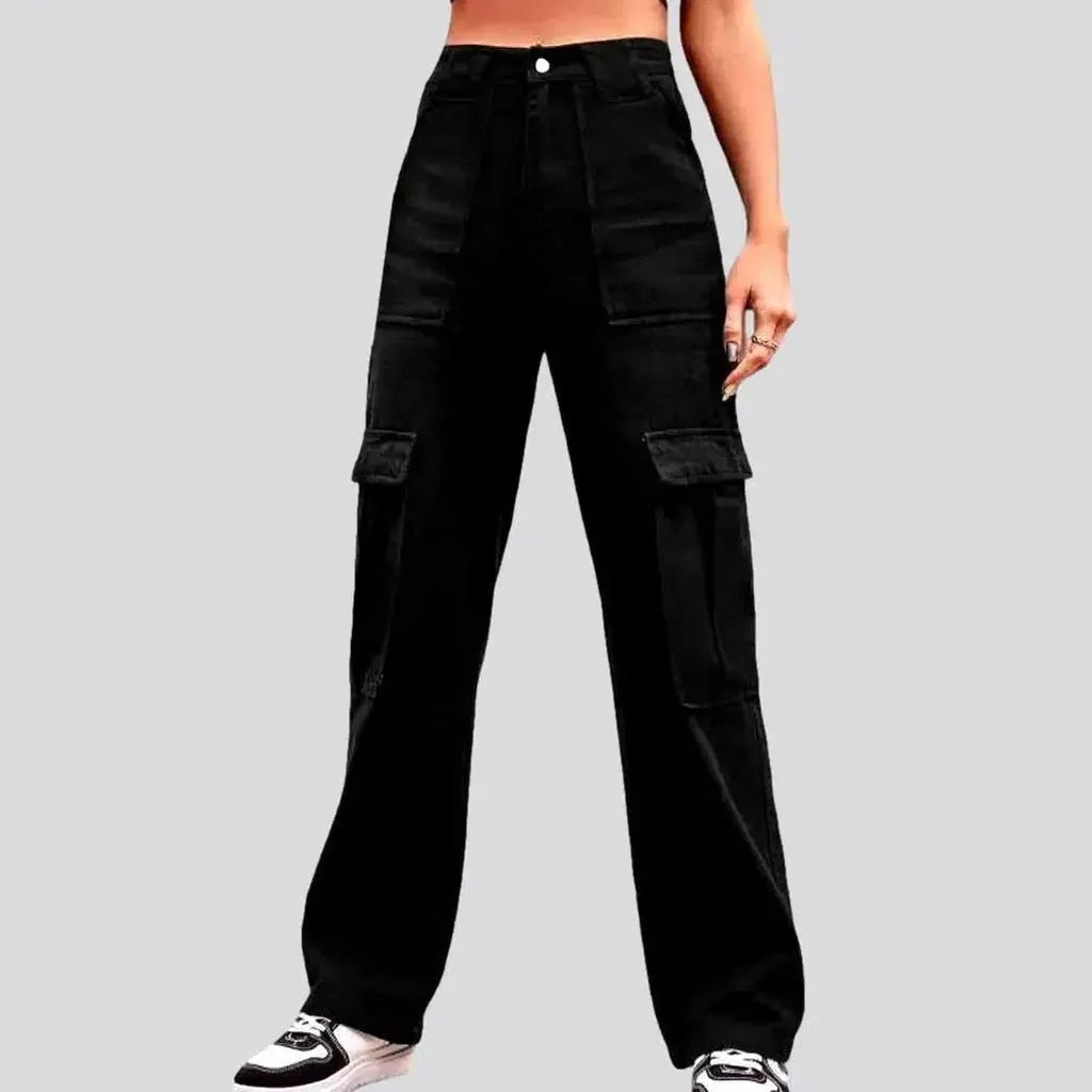 Soft Touch Fashion loose denim pants
 for women