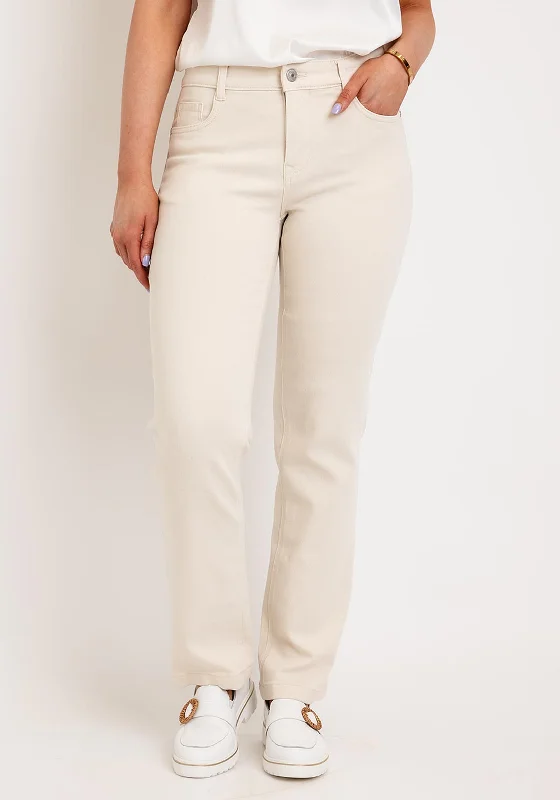 Fashion Comfort Fransa Luxe Eli Straight Leg Jeans, Oatmeal