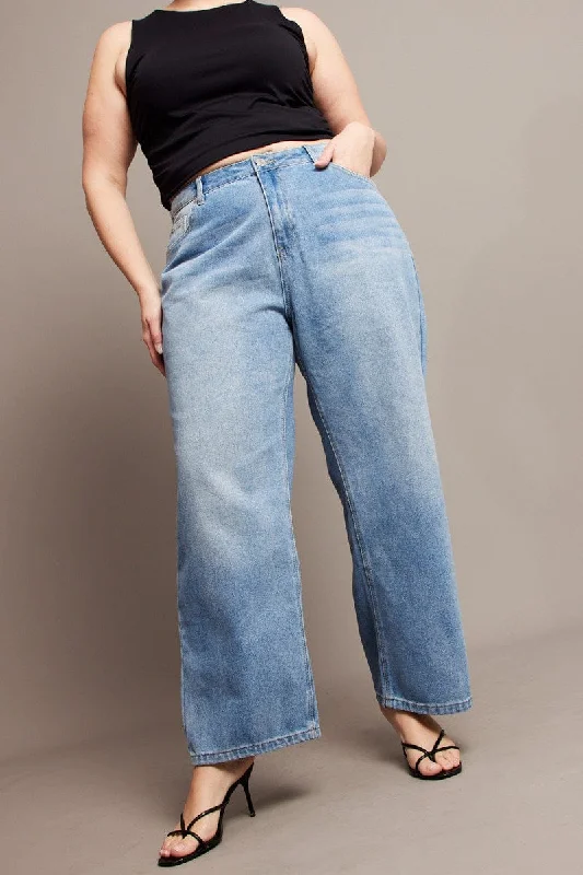 Cozy Outfit Denim Baggy Jeans High Rise