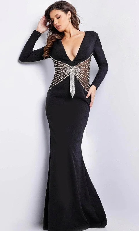 Comfortable Dresses Jovani 26317 - Beaded Waist Evening Dress