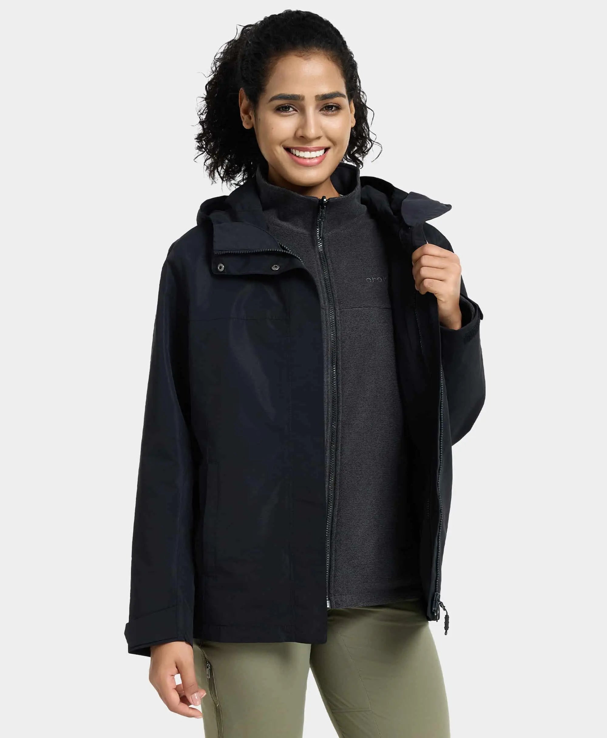 Easygoing Fashion River Ridge Women's 3-in-1 Heated Jacket with Fleece Liner