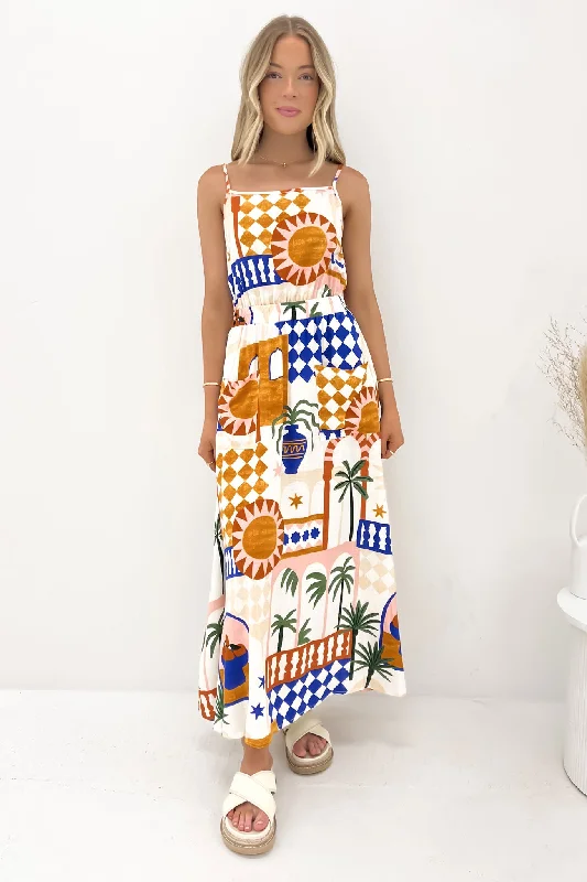 Relaxed Tops Quinton Midi Dress Island