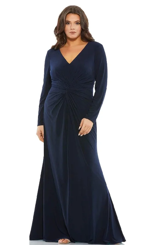 Breezy Style Mac Duggal Fabulouss - 49504F Long Sleeve Minimalist Sheath Dress