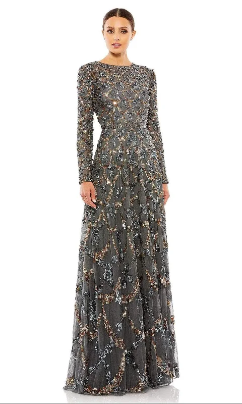 Casual Chic Wear Mac Duggal - 5496 Long Sleeve Sequin Mother of the Bride Gown