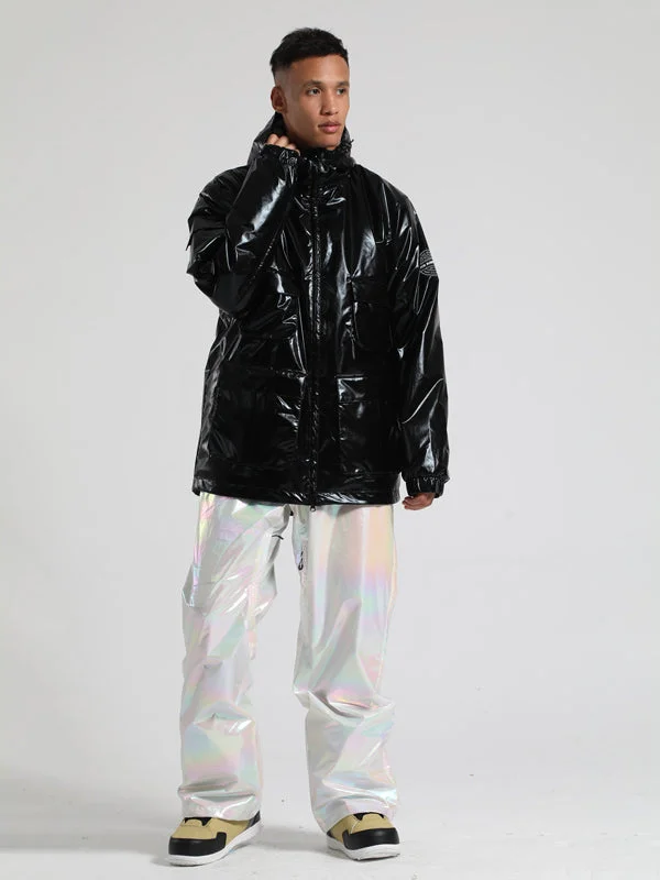 Black Jacket+White Pants
