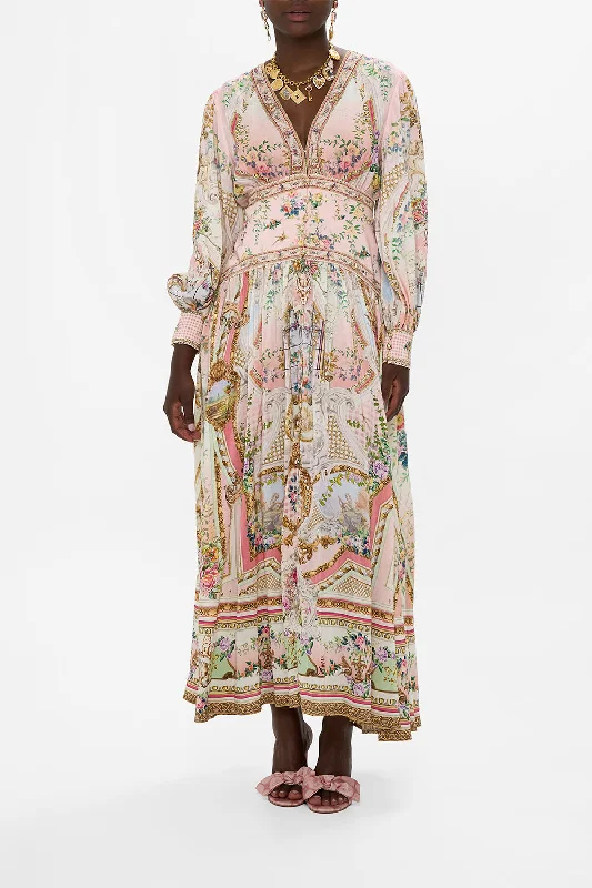 Casual Chic Outfits BUTTON THROUGH DRESS WITH EXTENDED WAISTBAND LISBON LULLABY