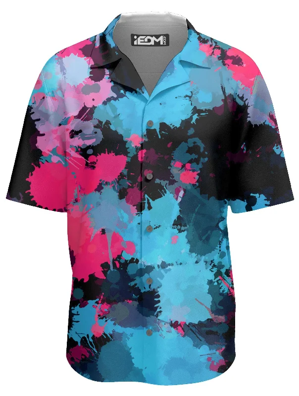 Comfy Chic Pink and Blue Paint Splatter Lounge Shirt