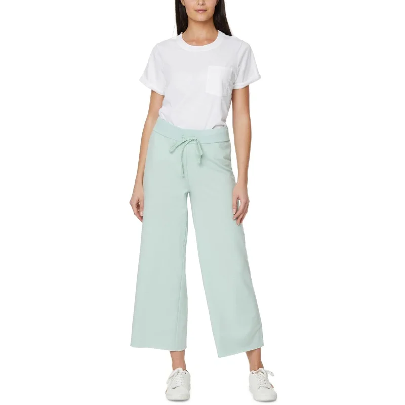 Relaxed Fashion Womens Wide Leg Terry Ankle Sweatpants