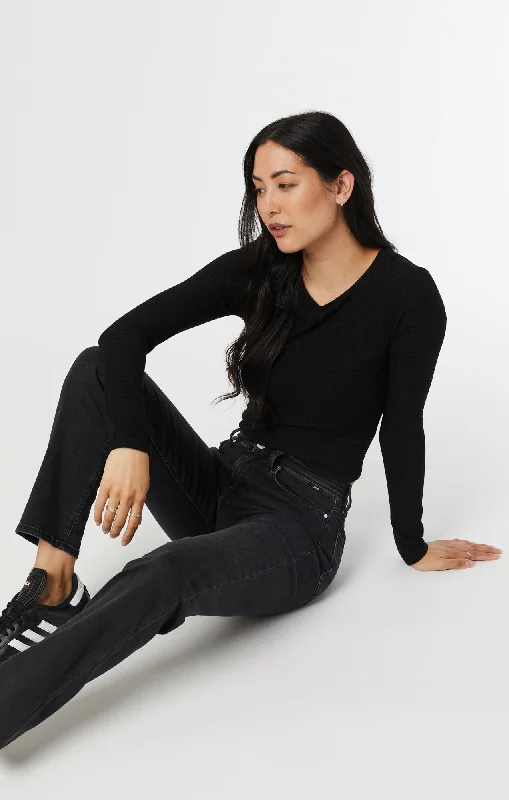 Casual Fit PARIS STRAIGHT LEG JEANS IN SMOKE INDIGO SHAPE