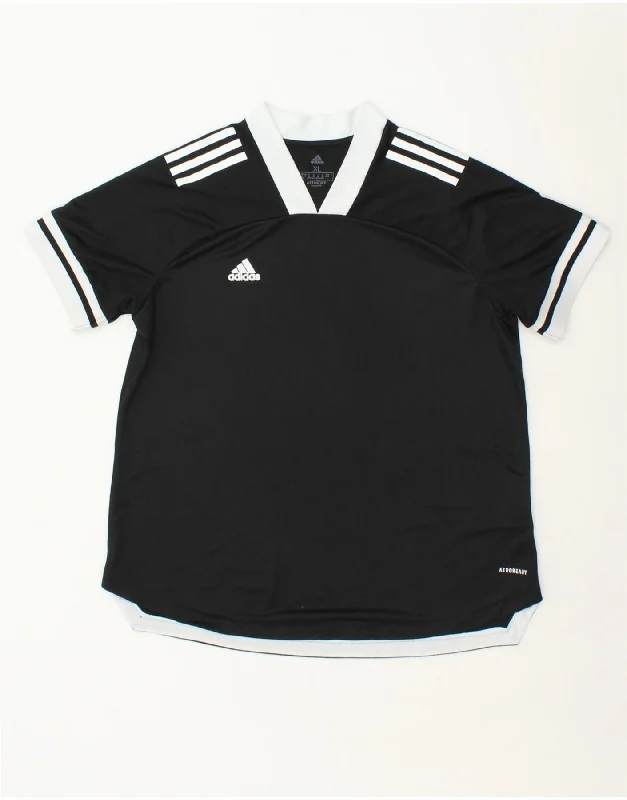 Versatile Comfort ADIDAS Womens Aeroready T-Shirt Top UK 20/22 XL Black Polyester