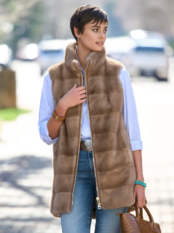 Comfortable Jeans Serena Mink Fur Vest
