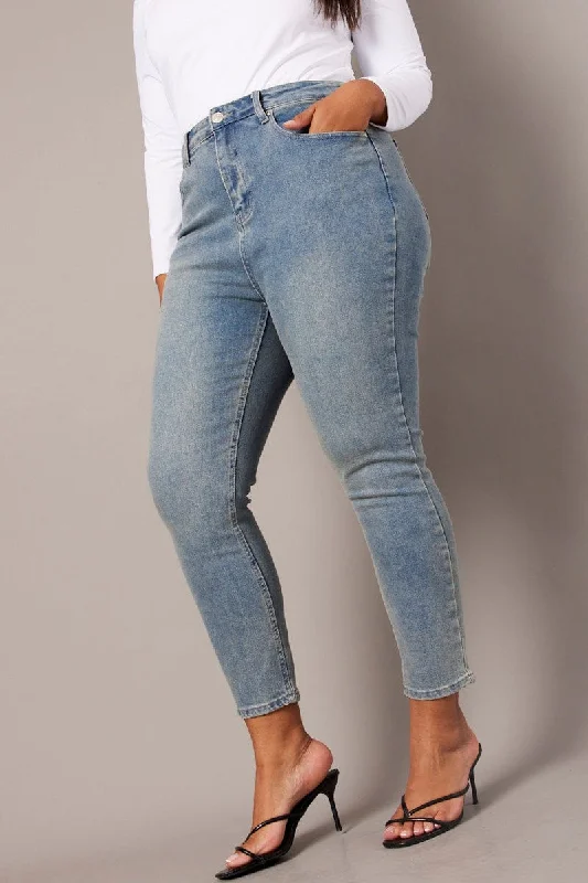 Classic Comfort Denim Skinny Jeans High Rise