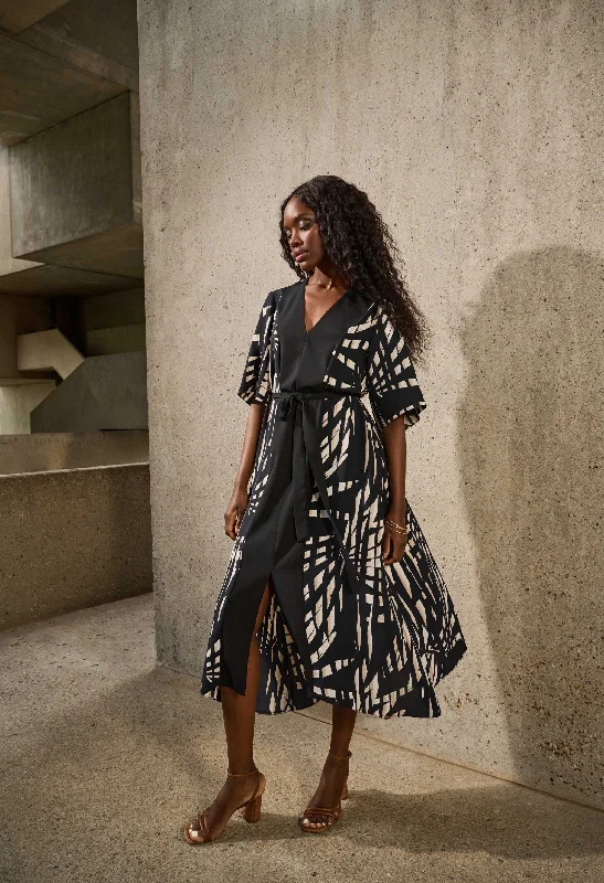 Urban Comfort Tropical Print A-line Dress