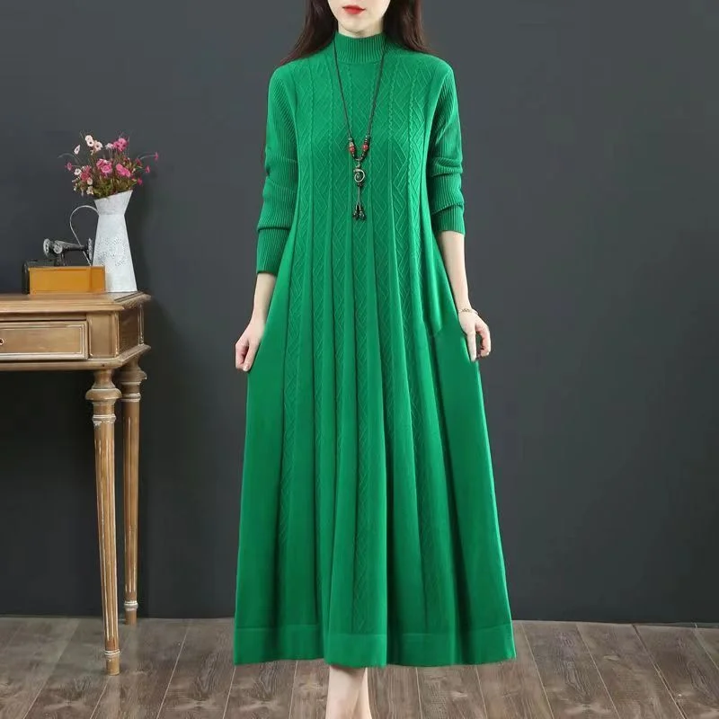 Layered Style Everyday Essential Pleated Sweater Dress