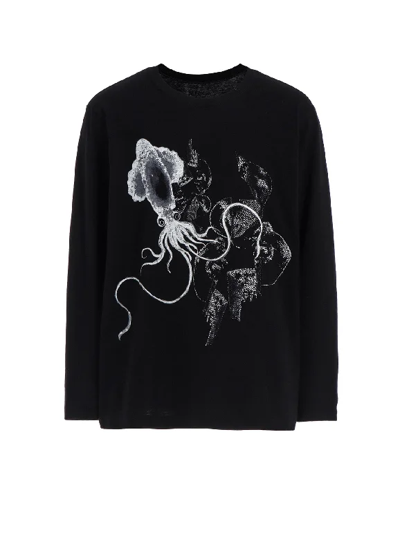 Fashion Comfort "SQUID" GRAPHIC LONG-SLEEVED T-SHIRT