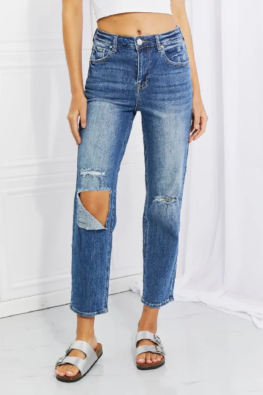 Everyday Style RISEN Full Size Emily High Rise Relaxed Jeans