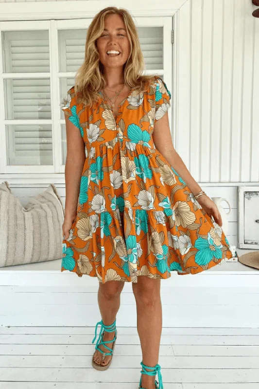 Everyday Outfits Tracey Mini Dress - Aqua Fields