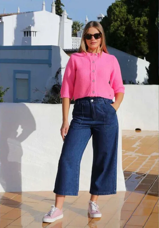 Cozy Shirts Rant & Rave Lynsey Denim Culottes, Dark Blue