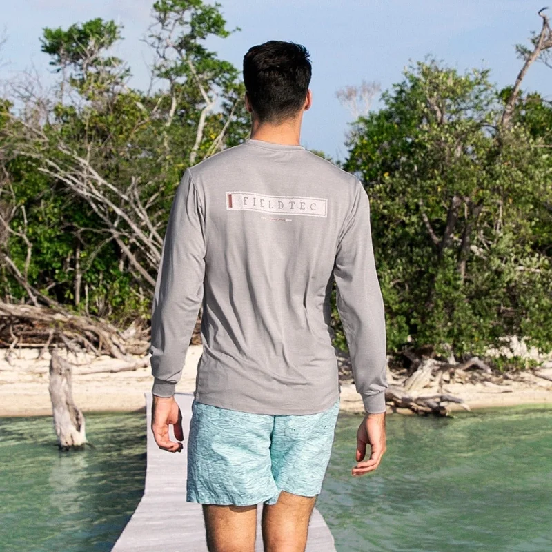Smart Casuals FieldTec™ Heathered Performance Tee - Lines - Long Sleeve