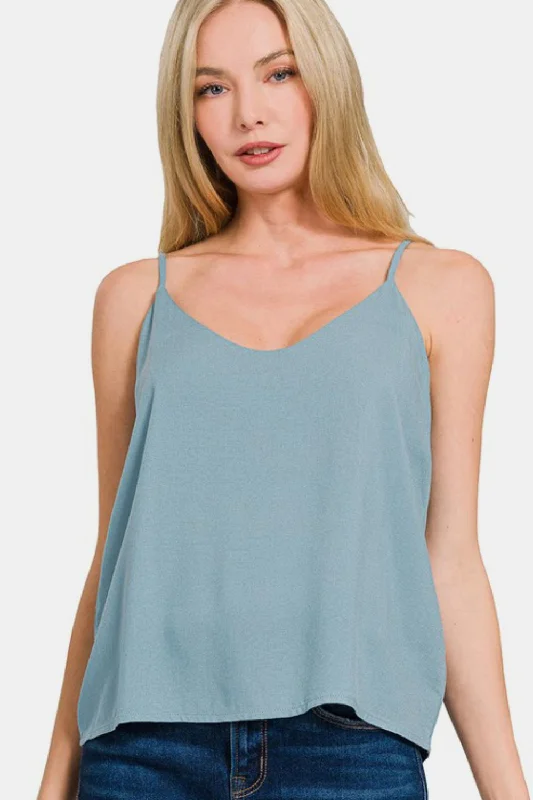 Relaxed Dresses Zenana Two Layered Spaghetti Strap Cami