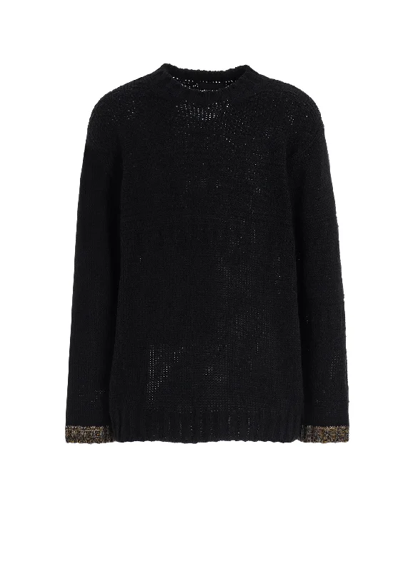 Relaxed Chic BULKY WOOL LYNX PULLOVER KNIT