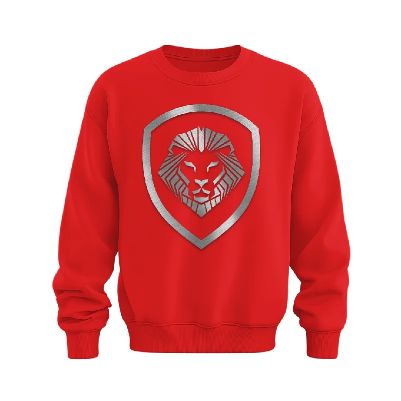 Relaxed Dresses Valuetainment Red Raised Print Performance Crewneck Sweatshirt