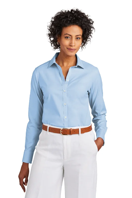 Cozy Outfit Brooks Brothers Womens Wrinkle Resistant Pinpoint Long Sleeve Button Down Shirt - Newport Blue Cozy Outfit Brooks Brothers Womens Wrinkle Resistant Pinpoint Long Sleeve Button Down Shirt - Newport Blue